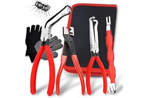 ZEELONA 4 Pieces Automotive Electrical Disconnect Pliers for Cars, High-Carbon Steel Connector Separator with Straight & 60° 