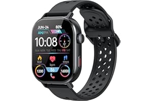 JUGEMAN Smart Watch GPS, 2.06"HD AMOLED Display Smartwatch for Men/Women(Answer/Make Call),110+ Workout Mode, 5 ATM Water-Resistance, Heart Rate/Sleep Monitor /Stress, Pedometer Running Watch for Android/iOS