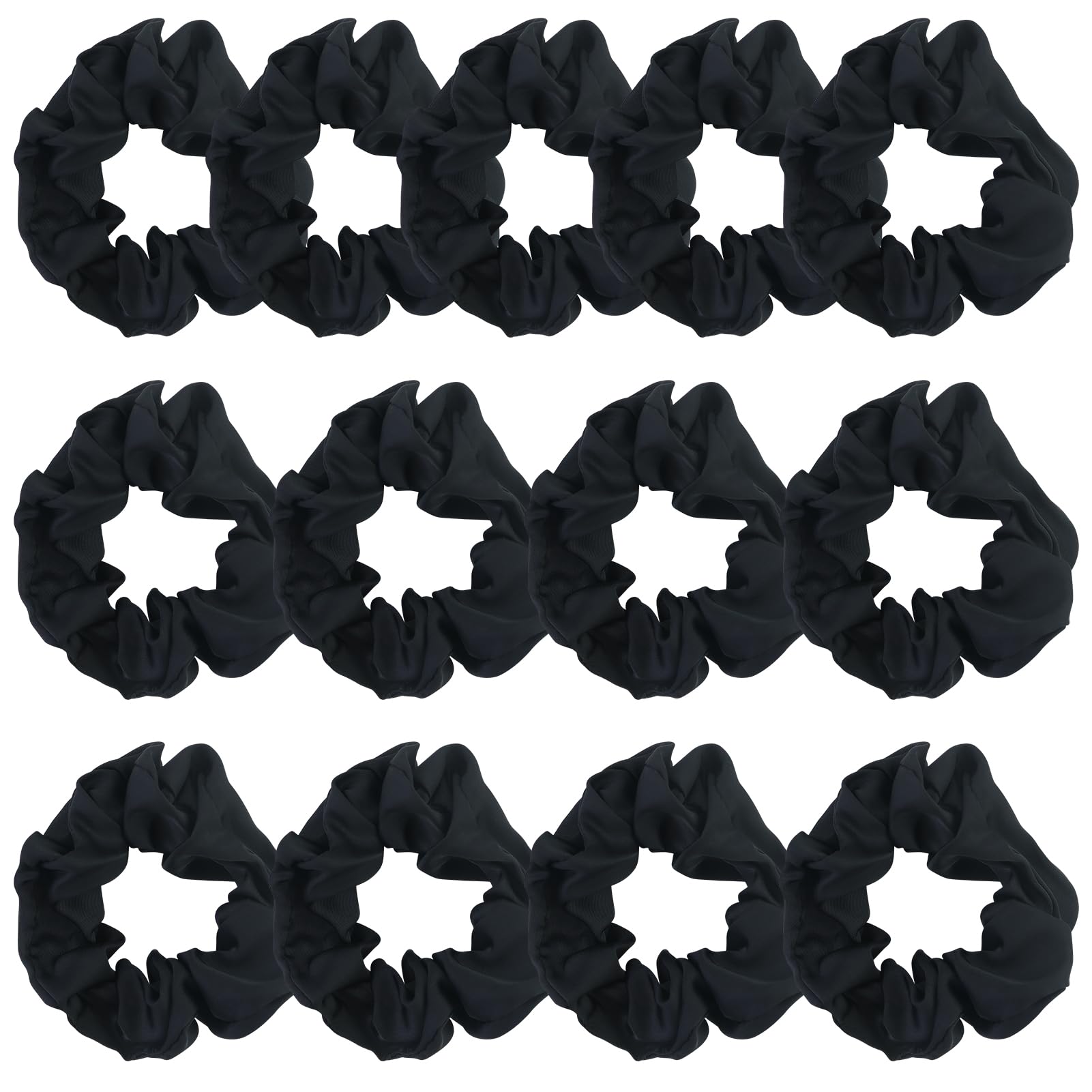 RESTALLADNWEST 13 Pack Black Silk Scrunchies, Premium Satin, Soft & Comfortable, Elastic & Breathable, Perfect for Wrist or Hair, Suitable for Most Hair Styles