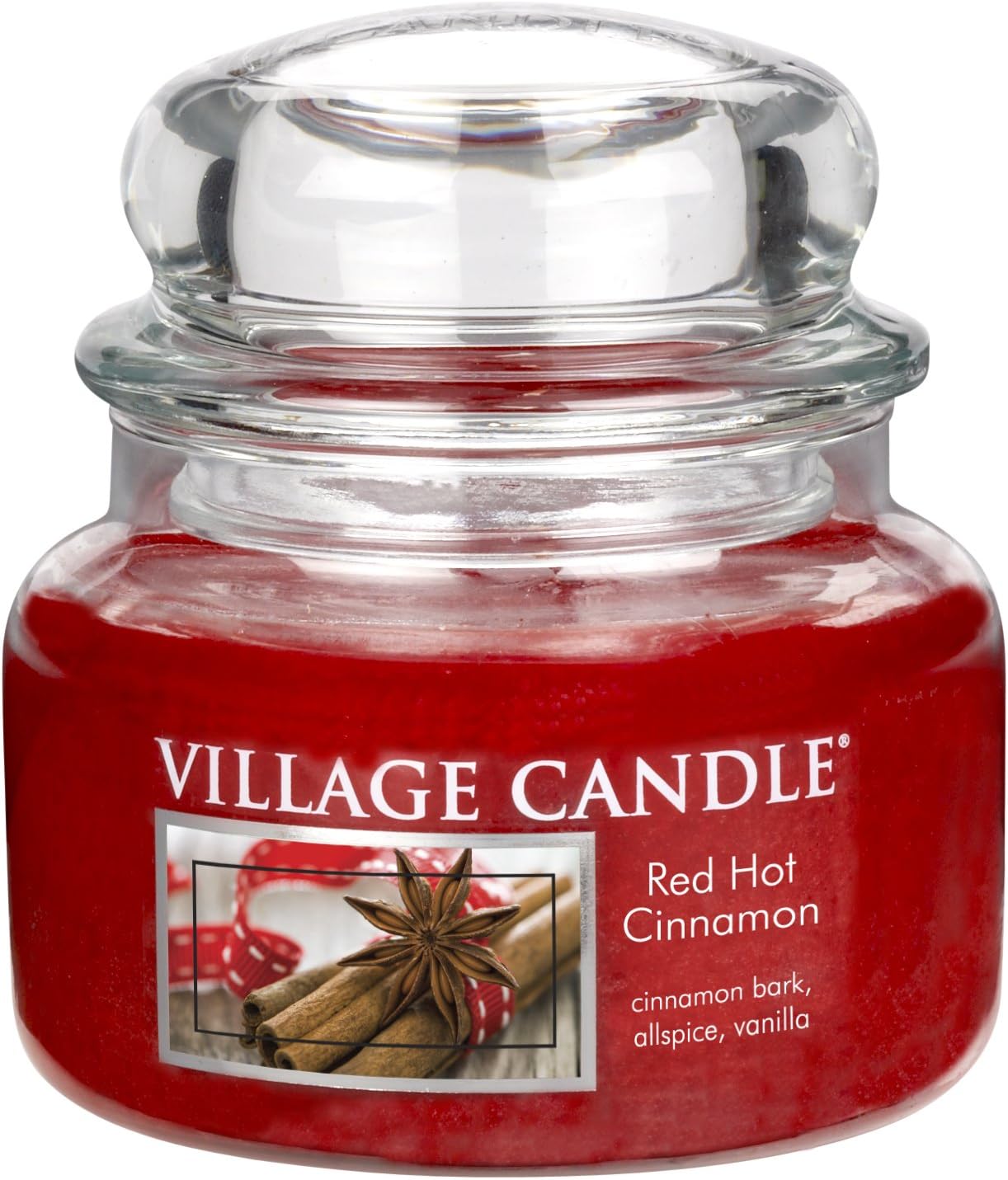 Village Candle Red Hot Cinnamon 26 oz Glass Jar Scented Candle, Large: Home & Kitchen