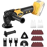 Cordless Oscillating Tool, Brushless Orbiting Tools Compatible with De-Walt 20V Battery, 23 PCS Multi-Tool Kit with Auxiliary
