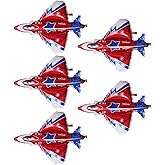 5PCS Fighter Jet Airplane Balloons,Airplane Shaped Foil Mylar Balloons for Boys and Girls Birthday Party Pilot Theme Baby Shower Decoration Supplies