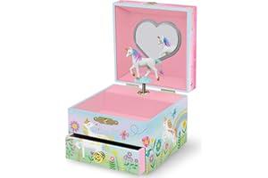 GIGGLE & HONEY Musical Unicorn Jewelry Box for Girls - Kids Dancing Unicorn Music Box with Mirror, Jewelry Box for Girls Gifts for Little Girls, Jewelry Boxes, Childrens Birthday Gift, Ages 3-10