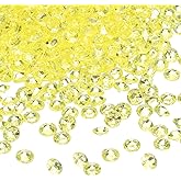 uxcell 5000Pcs Wedding Table Scatter Confetti Fake Crystals Acrylic Diamonds Rhinestones Vase Fillers Gems for Crafts,Table Centerpiece Decor, Bridal Shower Party (Light Yellow, 4.5mm)