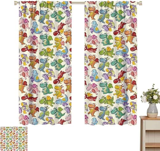 Amazon Com June Gissing Kids Window Darkening Curtains Cartoon