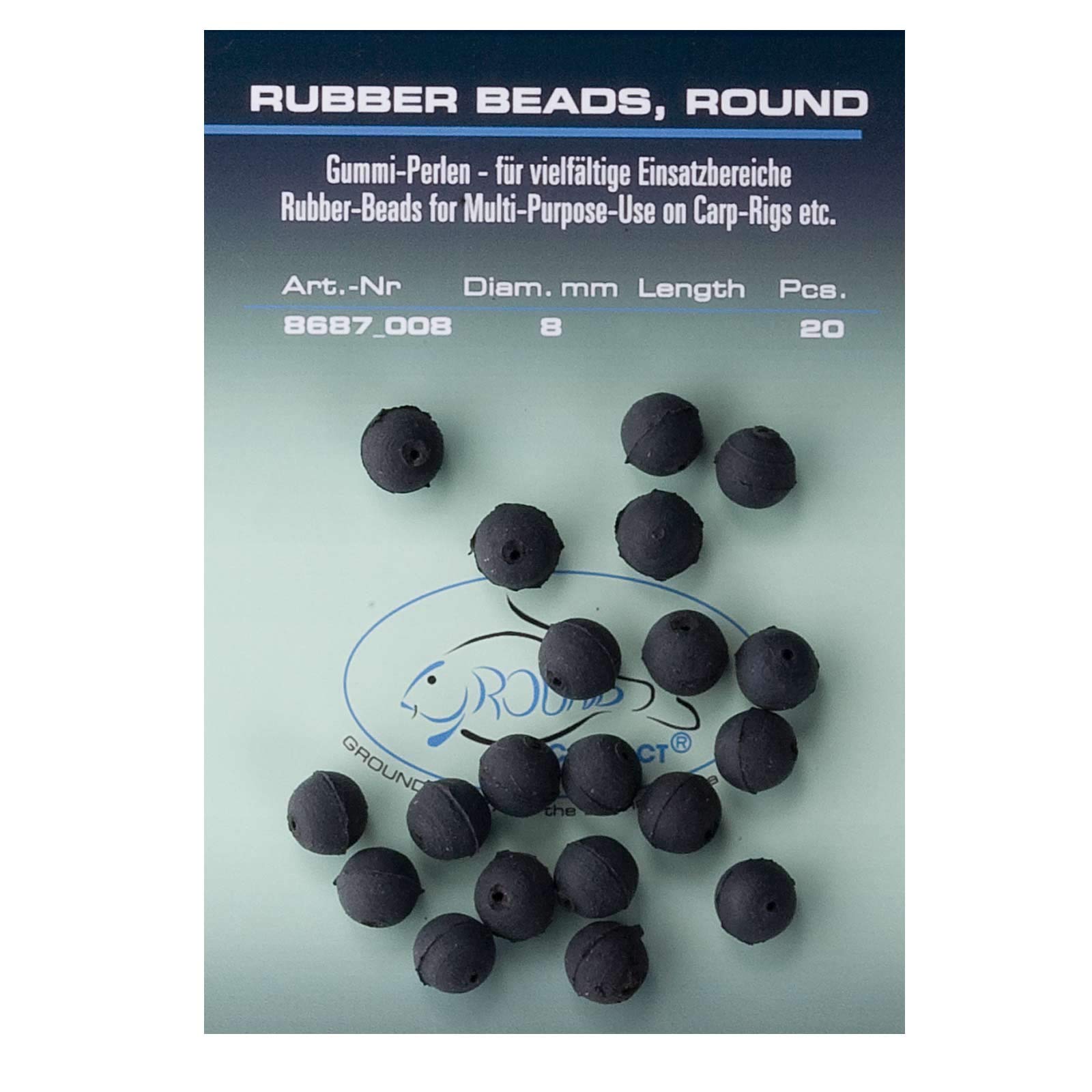 Rubber Beads 4 mm Black