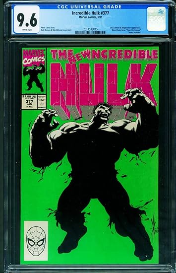 Amazon Com Incredible Hulk 377 Cgc 9 6 1st Professor Hulk Marvel Entertainment Collectibles