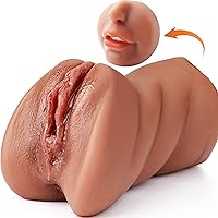 3 in 1 Pocket Pussy Male Masturbators with Lifelike Face, Sex Doll with Realistic Textured Mouth Vagina and Tight Anus, Mastu