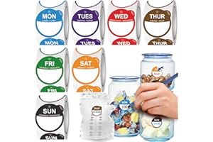 Food Label Stickers for 7 Days of The Week, Removable Freezer Breastmilk Date Labels Peel Tab for Container Kitchen Restauran