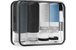 JBYAMUS 18 Pcs Silicone Bottles Set, Leak-Proof Design, Travel Size, TSA Approved for Toiletries, Portable Containers and Best Gifts for Women