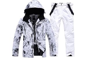 GS SNOWING Men's Jacket and Pants Set Insulated Waterproof Waterproof Snowboard Snowsuits for Snow Sport