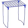LockerMate Stac-A-Shelf Locker Shelf, Stackable Organizer, Extra Tall, Fits Standard Size School Lockers, Blue