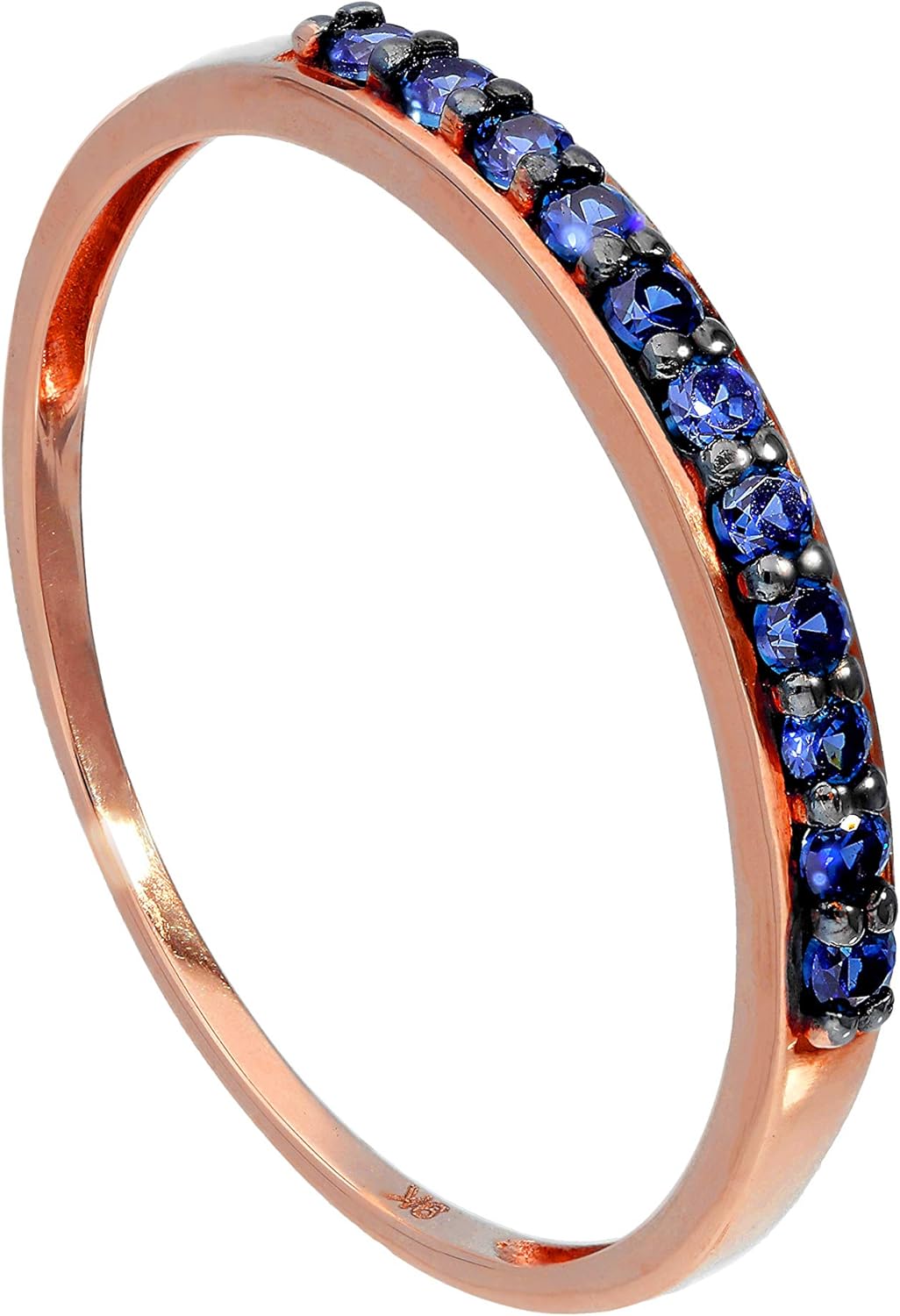 9ct Rose Gold & Sapphire Ring Sizes I U Amazon.co.uk Jewellery