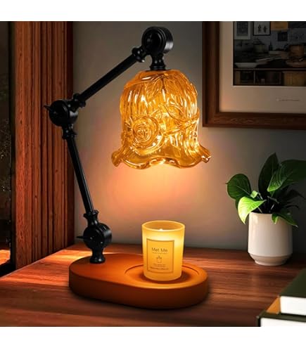 seenlast Elektrische Kaarsenwarmer Lamp, kaarswarmer met Timer & Dimmer - Hoogte Verstelbare kaarsenverwarmer voor Thuis, Slaapkamer, Yoga en Decoratie, met 2 gloeilampen