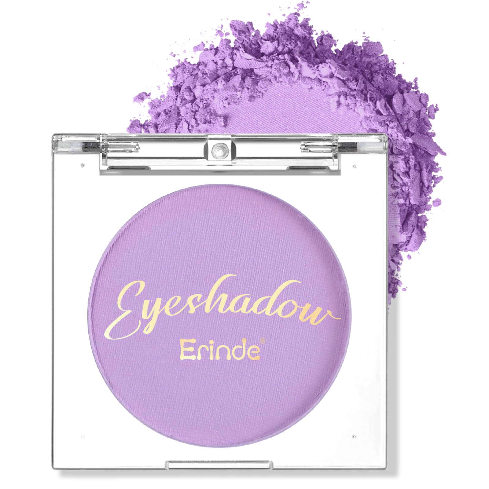 Erinde Light Purple Eyeshadow, Mini Matte Eye Shadow, Pressed Powder Eye Palette, Long-Lasting Makeup, Ultra-Blendable, Pigmented Color, Vegan Formula, #04