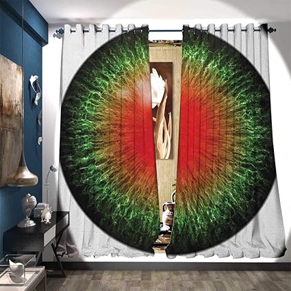 Amazon Com Blackout Window Curtain Creepy Exotic Cat Eye