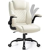 Leather Office Chair, PU Home Computer Desk Chairs with Ergonomic Back Support, 360°Swivel Free,Small Gaming Chair with Wheels and Adjustable Armrests, for Short People Use