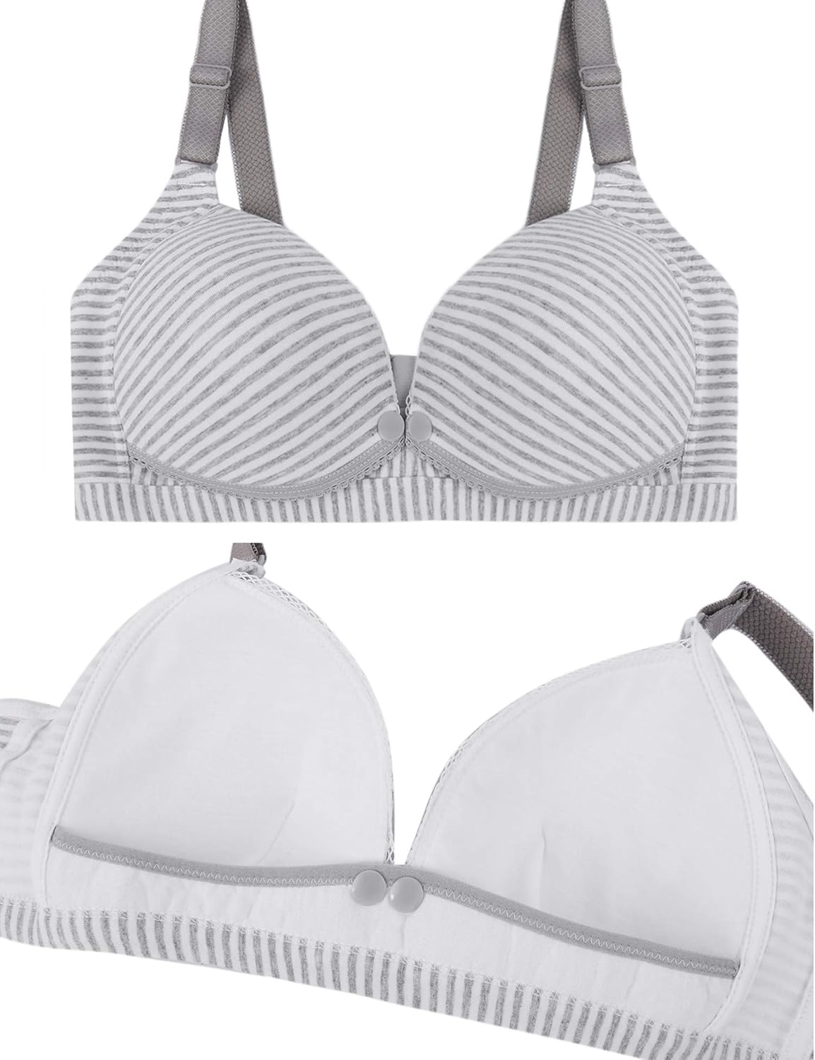 Hawiton Nursing Bra Women's Open Front Maternity Bralette Breastfeeding Wireless Sleeping Bra with Extenders at  Women’s Clothing store
