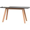 bonVIVO Small Coffee Table - Franz Designer Low Coffee Table with Wooden Frame for Small Spaces and Storage, Small Desk, Living Room Furniture for Men and Women - Black