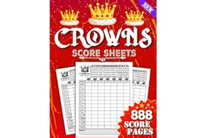 Crowns Score Sheets: 888 Large Crowns Score Pads for Scorekeeping: Crowns Score Cards: 8.5 x 11 Inch Score Cards with Rules f