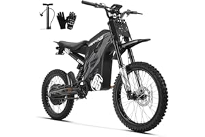 HAPPYRUN G300 Pro Electric Dirt Bike for Adults, 6500W Motor - 45° Slope, 50 MPH and 60-Mile Range 72V/30Ah Removable Battery, Hydraulic Brakes & Full Suspension Electric Motorcycle