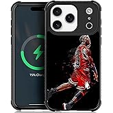 ANLUN STORE Case for iPhone 17 Pro,Basketball Player 38 Patten Design Compatible with Magsafe Shockproof Cover Anti Scratch TPU Bumper Wireless Charging Support Protective Case for iPhone 17 Pro