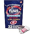 TUMS Chewy Delights Ultra Strength Antacid Soft Chews for Chewable Heartburn Relief and Acid Indigestion Relief, Very Cherry - 32 Count