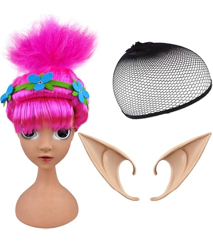 Amazon.com: Moyeecoo Halloween Troll Wig, Poppy Wig, Troll  display picture 1