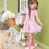 Glerc 14 Inch Kids Bike White with Basket Stabilisers Bell 3-5 Years view 8