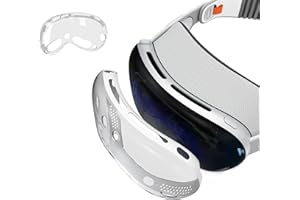 Takzop Compatible with Apple Vision Cover，Protective Case for Apple Vision Pro, 1:1 Coverage Crystal Clear TPU Ultra Slim,Pc Protection Border for Apple Vision Pro Accessories. (White)