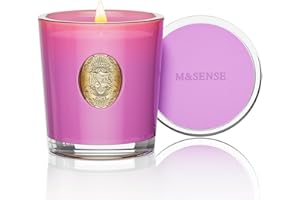 M&SENSE Luxury Colored 10.2 oz Soy Wax Candle | Lavender Chamomile Scented | 55 Hour Burn for Home Scented |Candle Gift for W