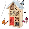 Niteangel Natural Wooden Insect Hotel, Garden Insect House for Ladybugs, lacewings, Butterfly, Bee, Bug