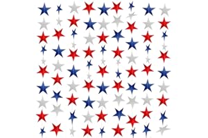 AMENON 10 Pack 4th of July Decorations Red White and Blue Decorations - 130Ft/330 4th of july garland Patriotic Star Streamers Banner Garland Hanging Independence Day Fourth July Decor Memorial Day