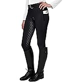 FitsT4 Sports Women's Full Seat Riding Tights Active Silicon Grip Horse Riding Tights Equestrian Breeches
