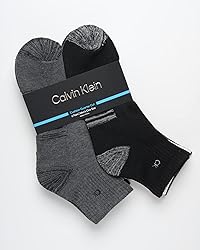 Calvin Klein Mens Quarter Socks - 6 Pack Breathable