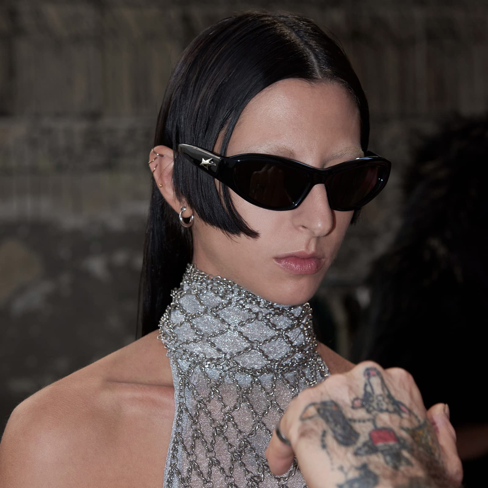 LIKSMU Wrap Around Street Fashion Sunglasses for Women Men Swift Oval Trendy Shades