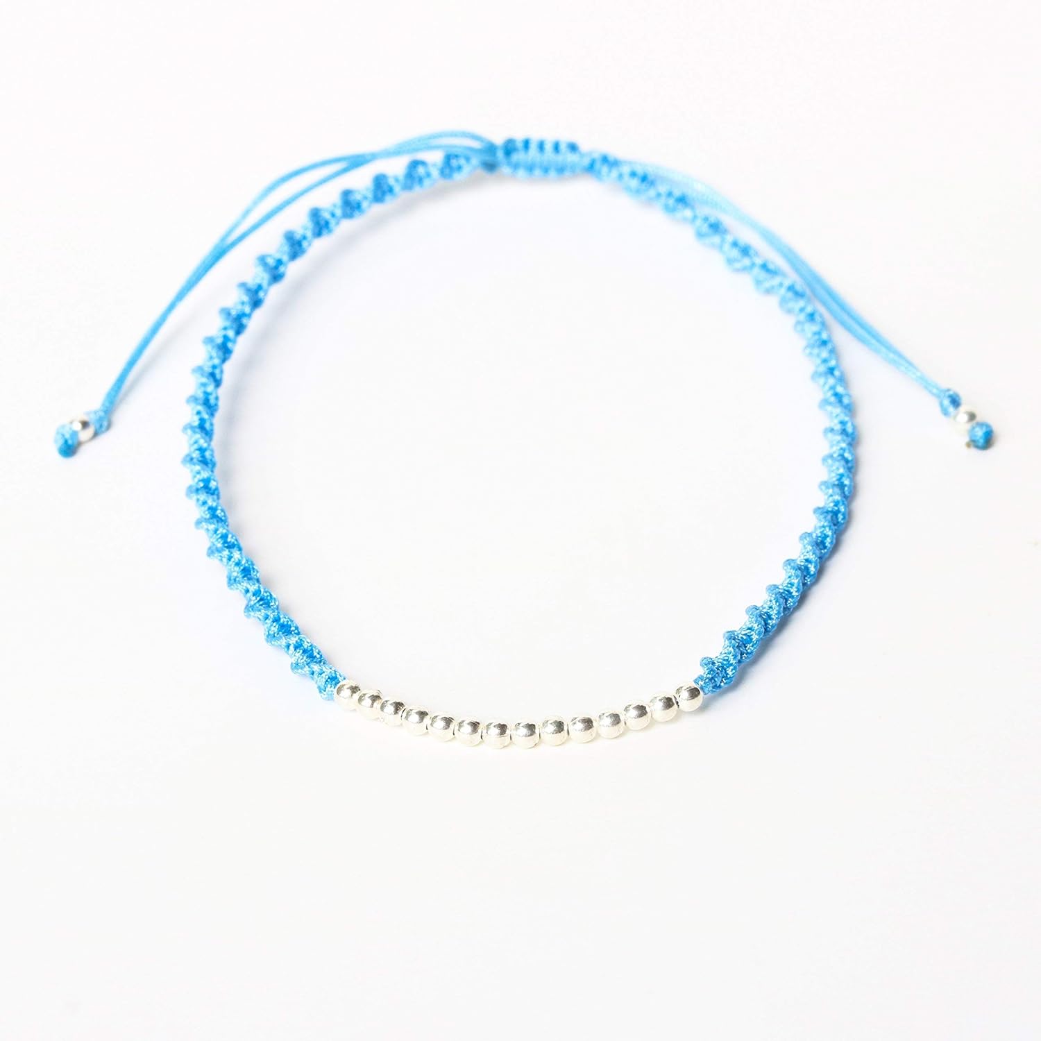 Adjustable friendship bracelet cotton string in twist