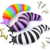 Cevioce 3 PCS Fidget Toys Slug for Adults & Kids Sensory Toys for Kids 8-12 Colorful Autism Toys for Toddlers Autistic Children Toddler Toys Age 3-4, White