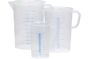 AZLON JPB5000P Plastic, Blue, Jug Grads, Polypropylene, 5000 ml