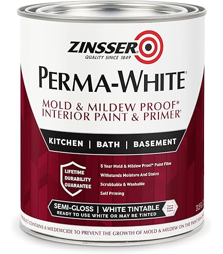 Amazon.com: Zinsser 02774 PERMA-WHITE Mold & Mildew Proof Interior