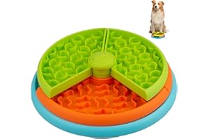 ATDOALL Slow Feeder Dog Bowl 3 Levels, Reduces Boredom and Anxiety, Non-Slip Interactive Puzzle Feeder, Suitable for Small/Medium/Larger Dogs