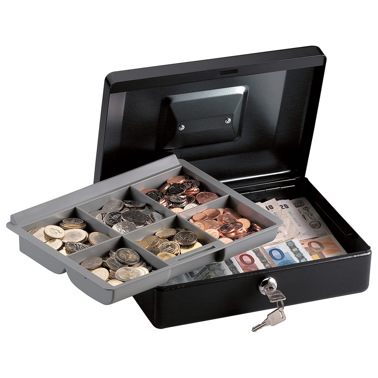 MASTER LOCK Money Box [Key] [Money Tray] [Handle] CB-10ML - Secure and Organize Coins, Cheques, Receipts and More