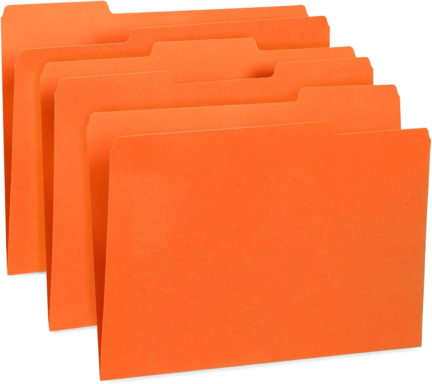 File Folder, 1/3 Cut Tab, Letter Size, Orange, Great for Organizing and Easy File Storage, 100 Per Box : Office Products