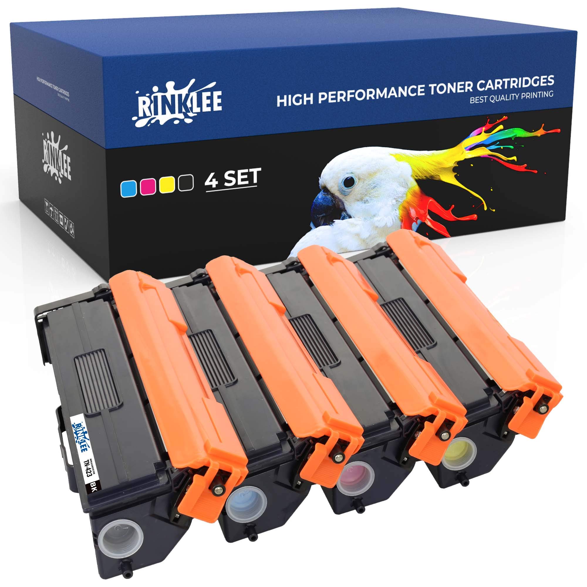 RINKLEE TN423 TN 423 Toner Cartridge Compatible with Brother HL-L8260CDW HL-L8360CDW HL-L9310CDW MFC-L8690CDW MFC-L8900CDW MFC-L9570CDW DCP-L8410CDW DCP-L8410CDN | High Yield 6500/4000 Pages | 4-PACK