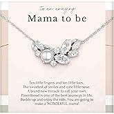 HOPE LOVE SHINE Twins “Mom to Be” Necklace – First Mothers Day Gift for Expecting Mom of Twins – Sterling Silver Double Circle Pendant
