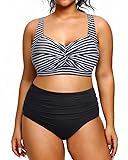 Tempt Me Women Plus Size High Waisted Bikini Set