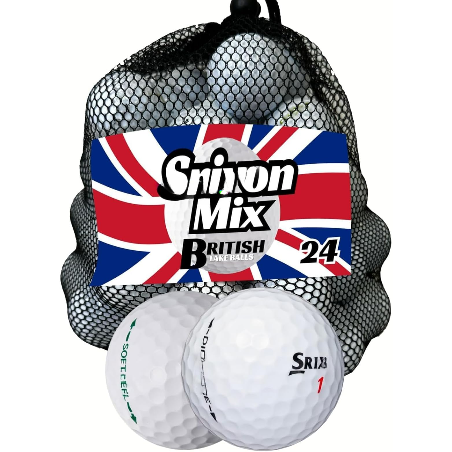 British Lake Balls for Srixon Mix Grade A - Premium Lake Golf Balls - 24 pack