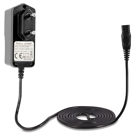 Aukru 220V Netzteil Ladegerät Ladekabel 7.5W (15V/0.5A) für Philips Rasierer der HQ-, HS-, RQ-, AT-, PT-Serie , Philips PT860