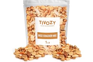 TIVOZY Rice Cracker Mix, 1lb Pack of Japanese Snacks Chips, Ideal for Parties, Family Gatherings or as a Quick Snack Option, Perfect for Those Who Enjoy a Wholesome Treat Anytime, Anywhere