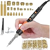 Preciva Threaded Inserts Set, 300Pcs Heat Set Inserts with M2 M3 M4 M5 M6 M8 Insert-Tip, 100W Digital Soldering Iron, Holder 